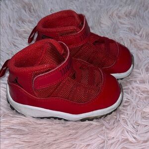 Jordan Kids Red and Black Sneakers